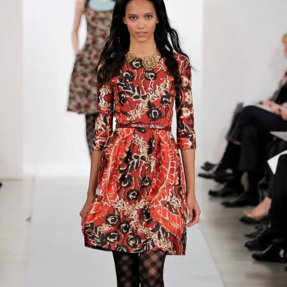 nwot oscar de la renta belted dress